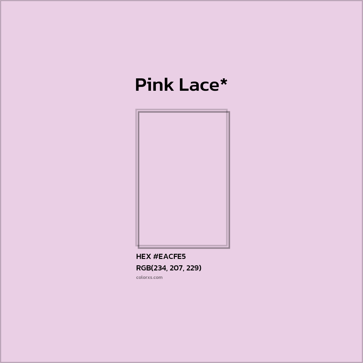 HEX #EACFE5 Color Name, Color Code, Palettes, Similar Paints, Images