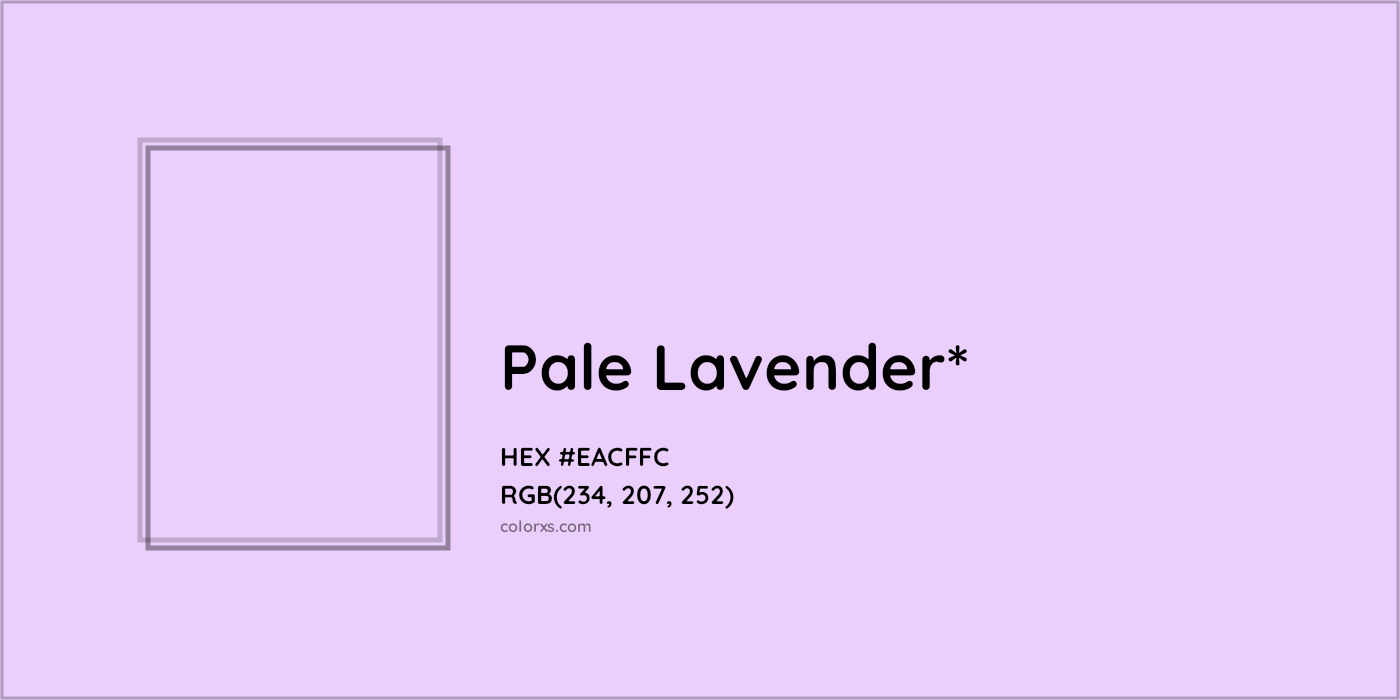HEX #EACFFC Color Name, Color Code, Palettes, Similar Paints, Images