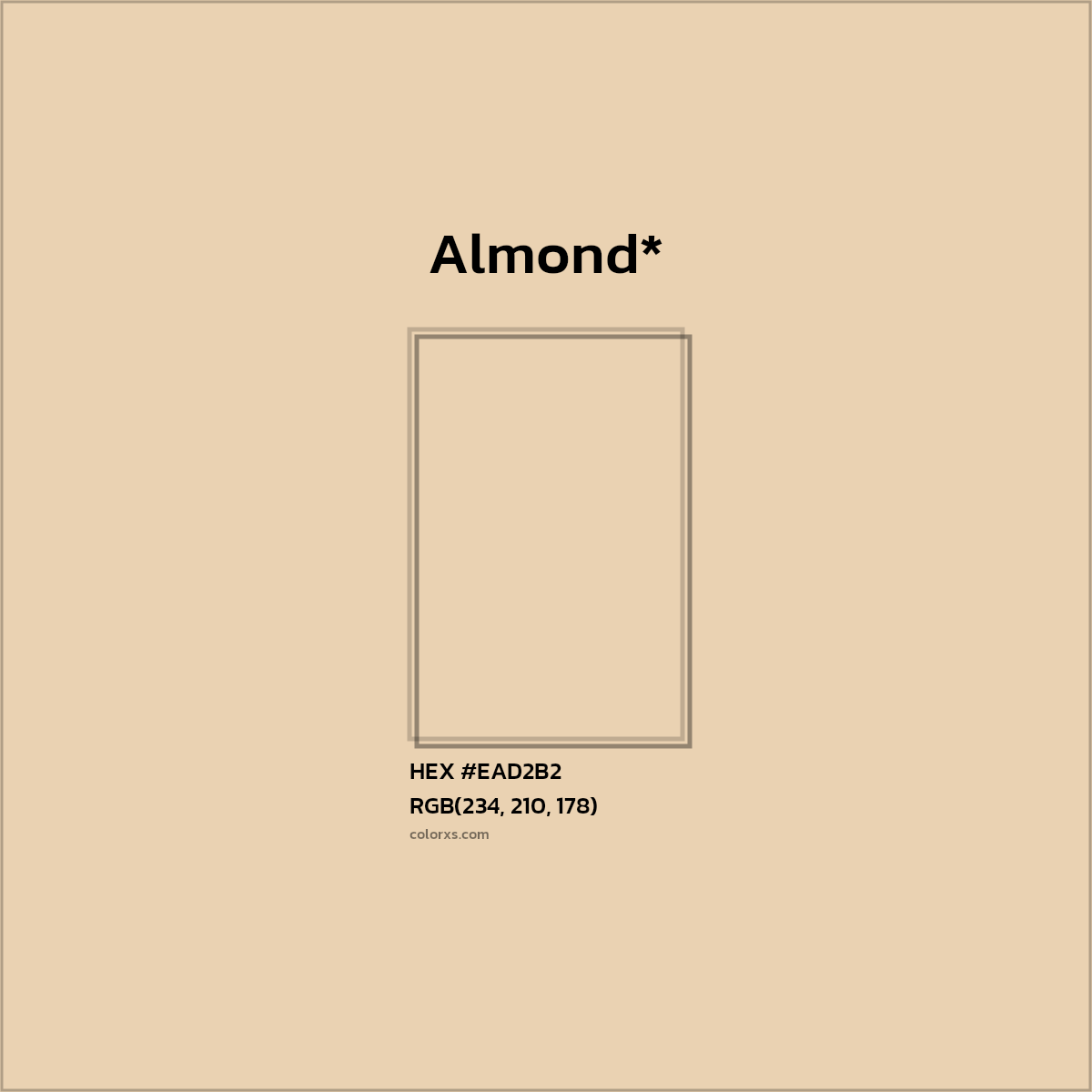 HEX #EAD2B2 Color Name, Color Code, Palettes, Similar Paints, Images