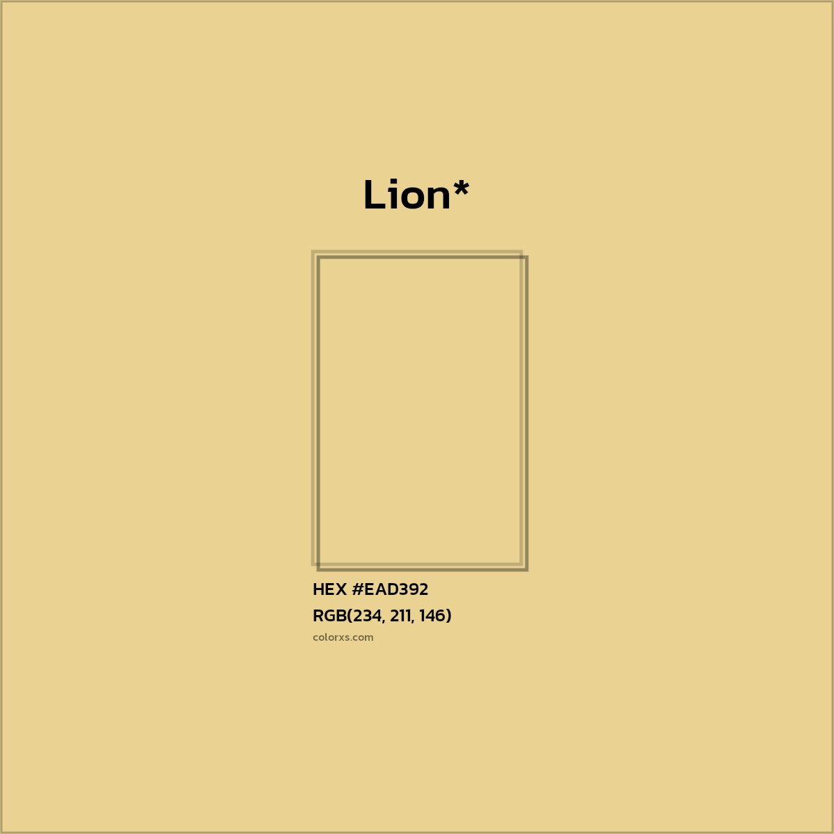 HEX #EAD392 Color Name, Color Code, Palettes, Similar Paints, Images