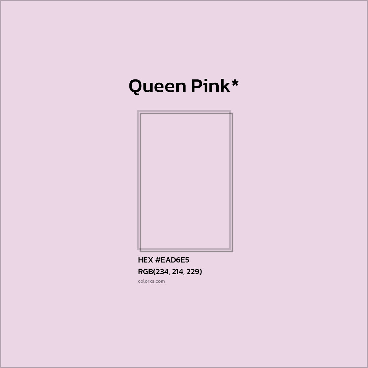 HEX #EAD6E5 Color Name, Color Code, Palettes, Similar Paints, Images