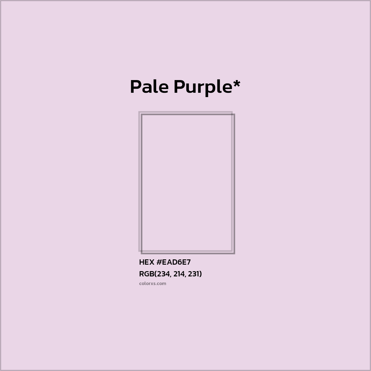 HEX #EAD6E7 Color Name, Color Code, Palettes, Similar Paints, Images