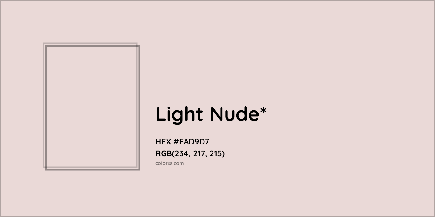 HEX #EAD9D7 Color Name, Color Code, Palettes, Similar Paints, Images