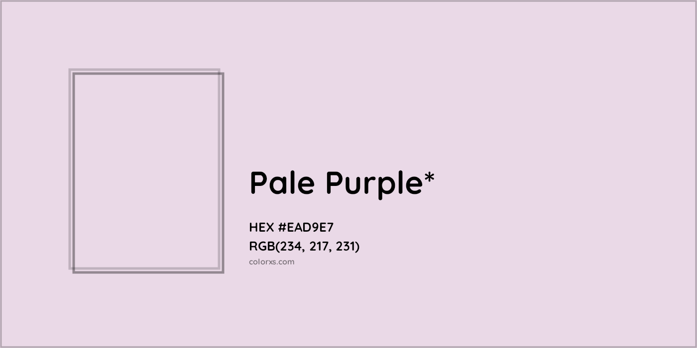 HEX #EAD9E7 Color Name, Color Code, Palettes, Similar Paints, Images