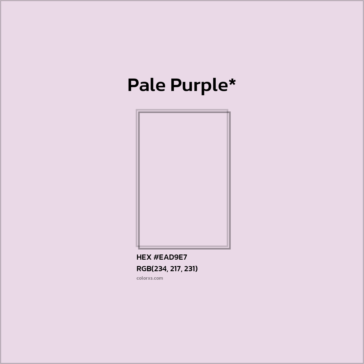 HEX #EAD9E7 Color Name, Color Code, Palettes, Similar Paints, Images