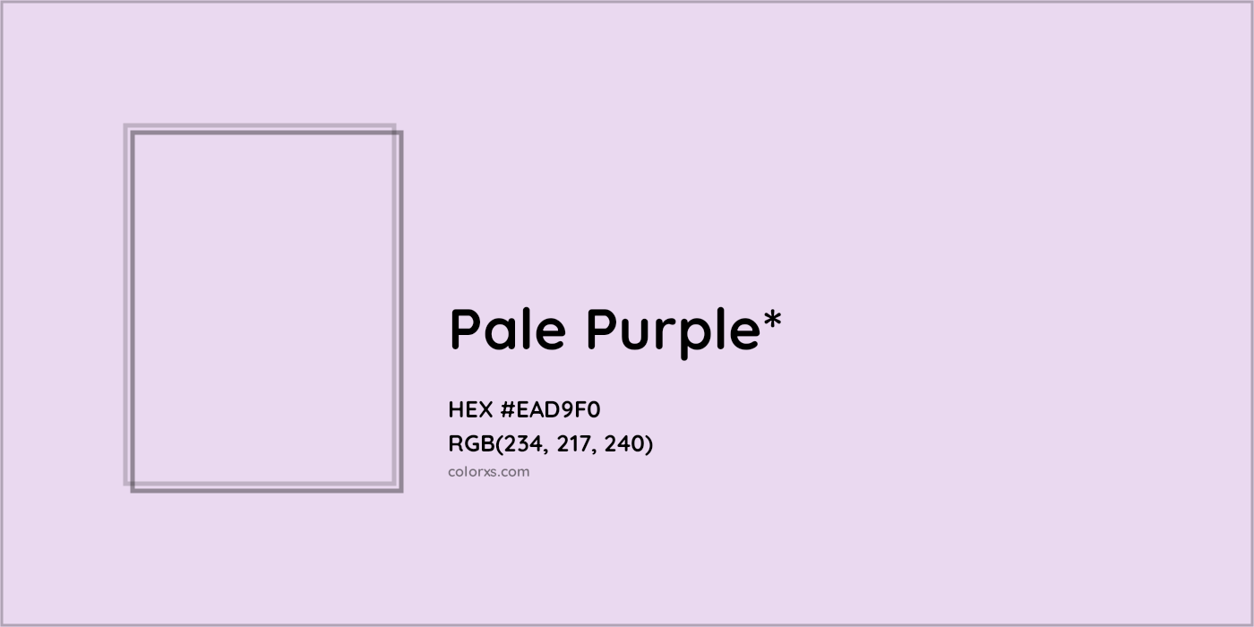HEX #EAD9F0 Color Name, Color Code, Palettes, Similar Paints, Images