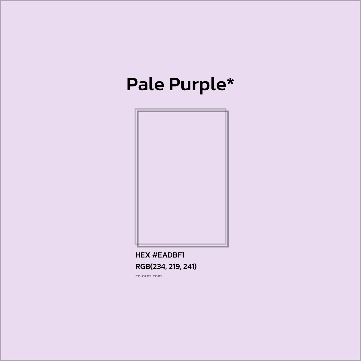 HEX #EADBF1 Color Name, Color Code, Palettes, Similar Paints, Images