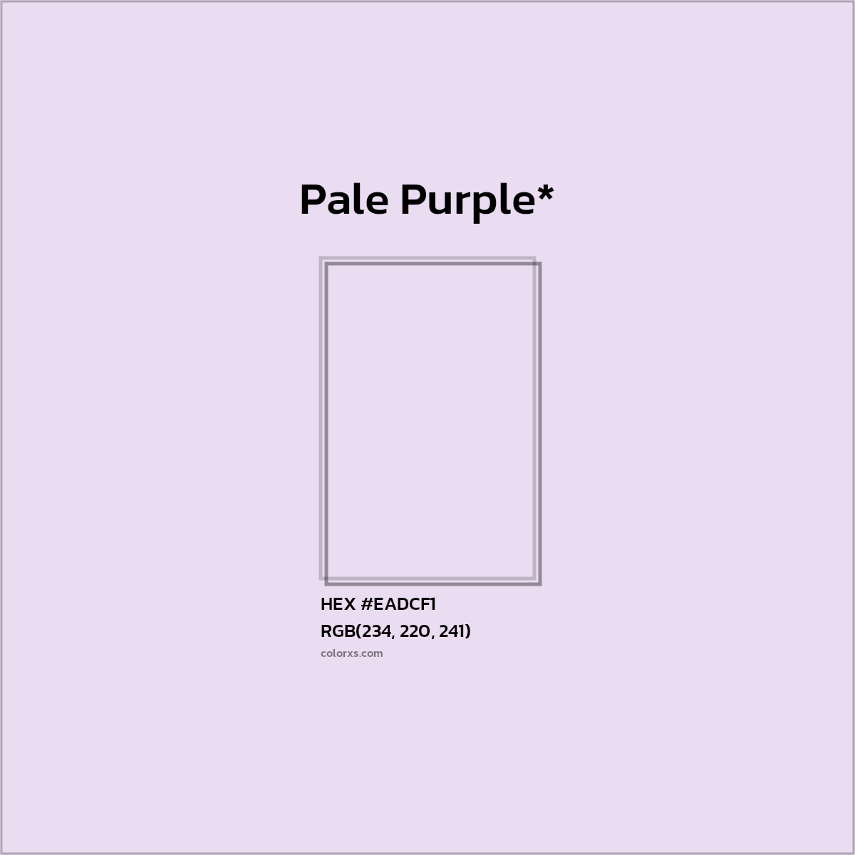 HEX #EADCF1 Color Name, Color Code, Palettes, Similar Paints, Images