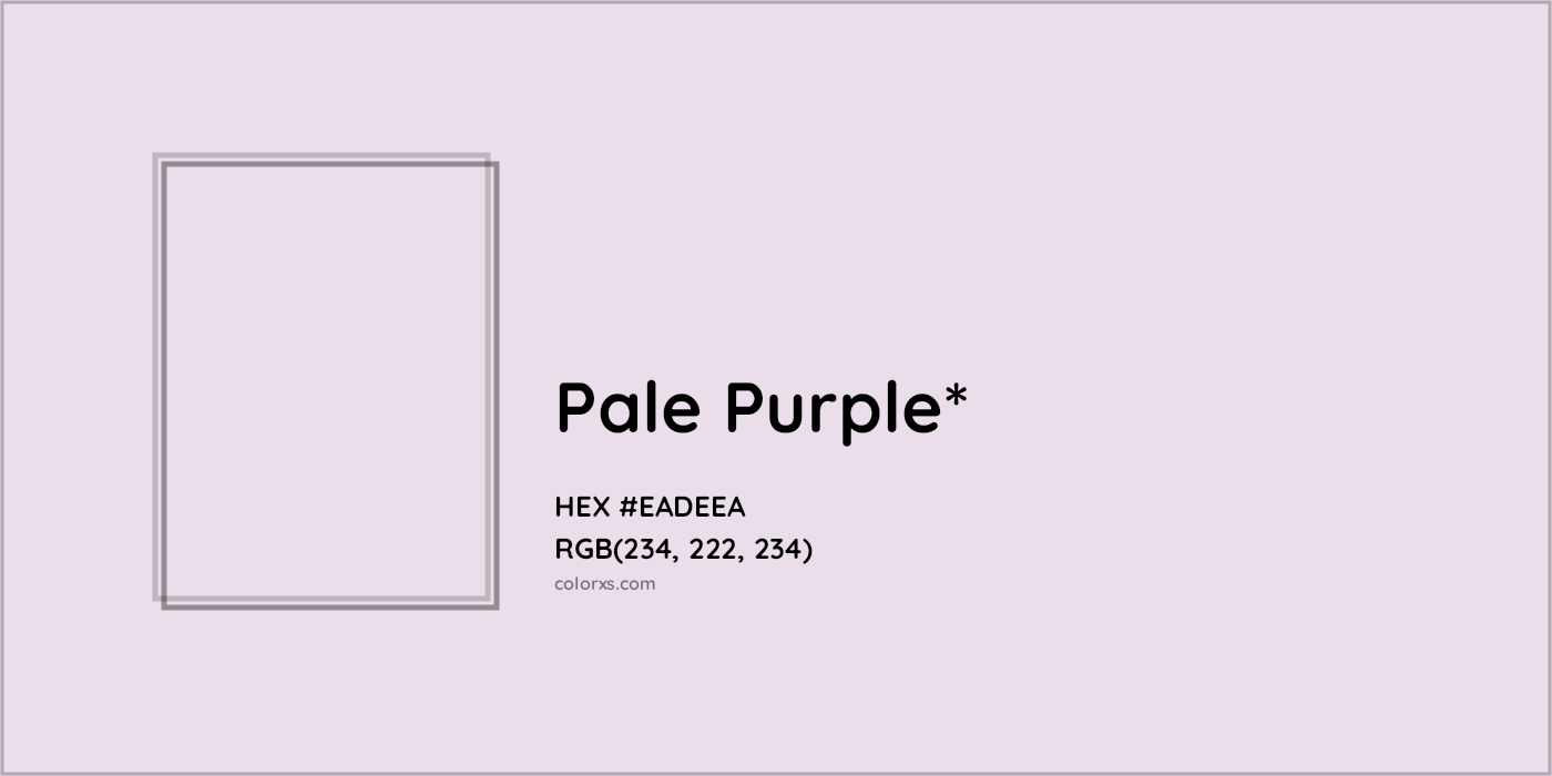 HEX #EADEEA Color Name, Color Code, Palettes, Similar Paints, Images