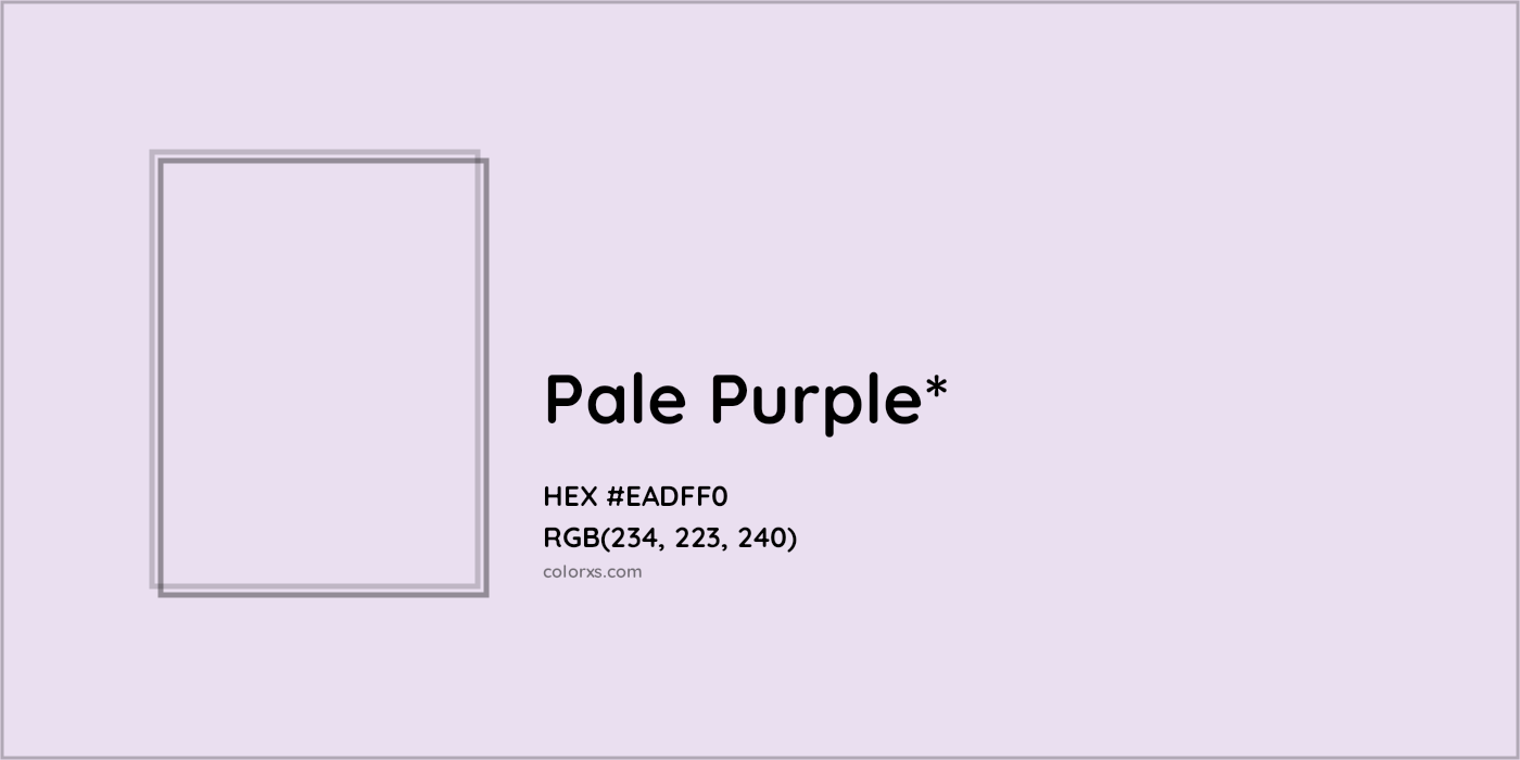 HEX #EADFF0 Color Name, Color Code, Palettes, Similar Paints, Images