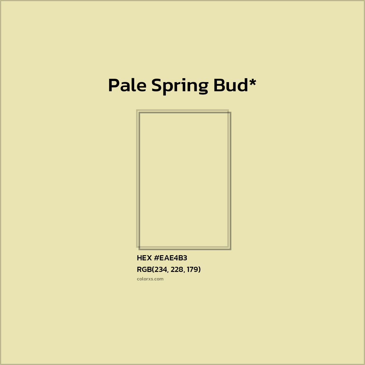 HEX #EAE4B3 Color Name, Color Code, Palettes, Similar Paints, Images