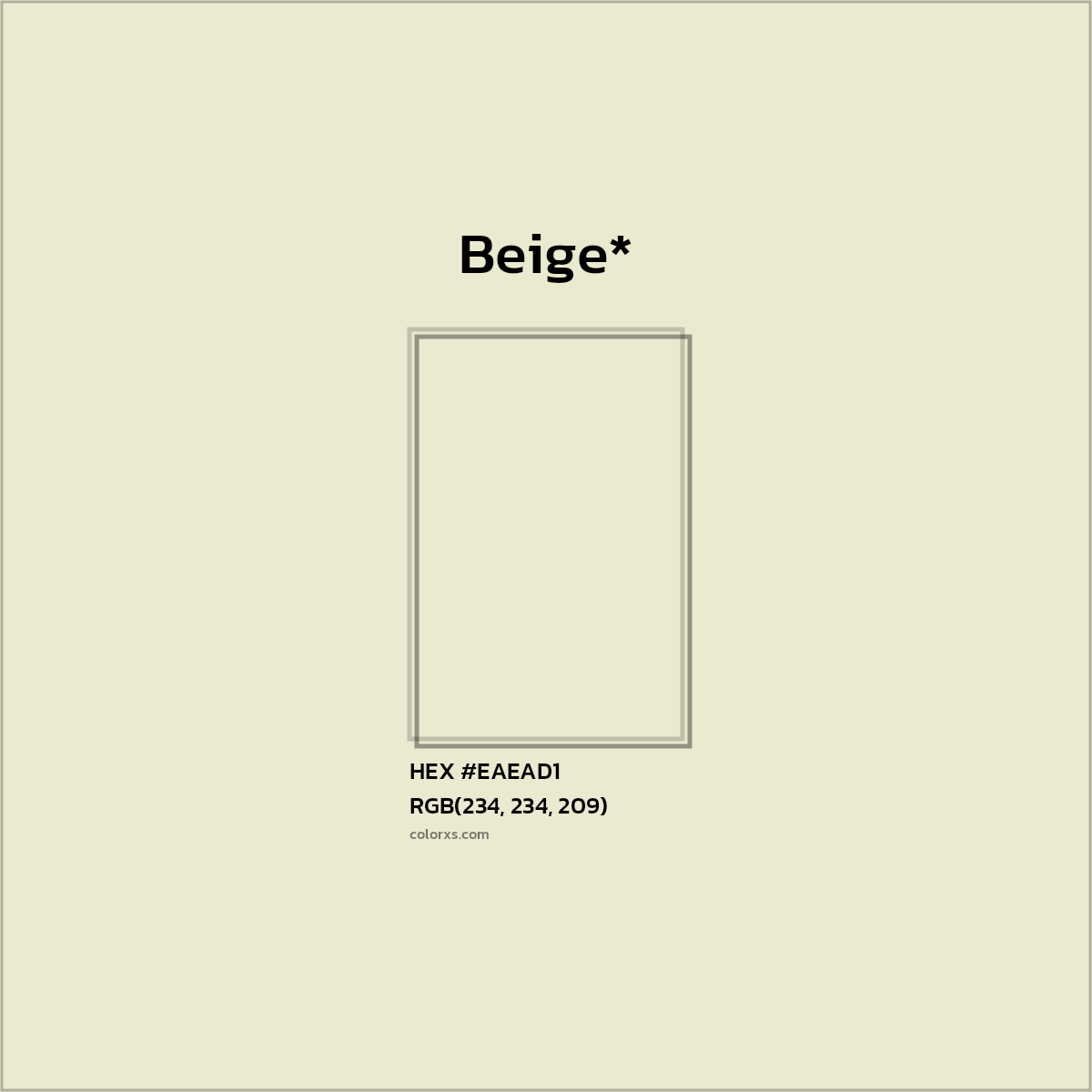 HEX #EAEAD1 Color Name, Color Code, Palettes, Similar Paints, Images