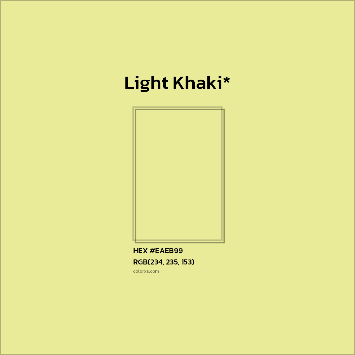 HEX #EAEB99 Color Name, Color Code, Palettes, Similar Paints, Images