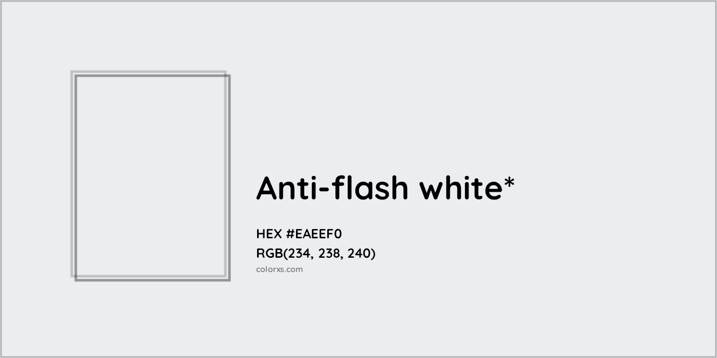HEX #EAEEF0 Color Name, Color Code, Palettes, Similar Paints, Images