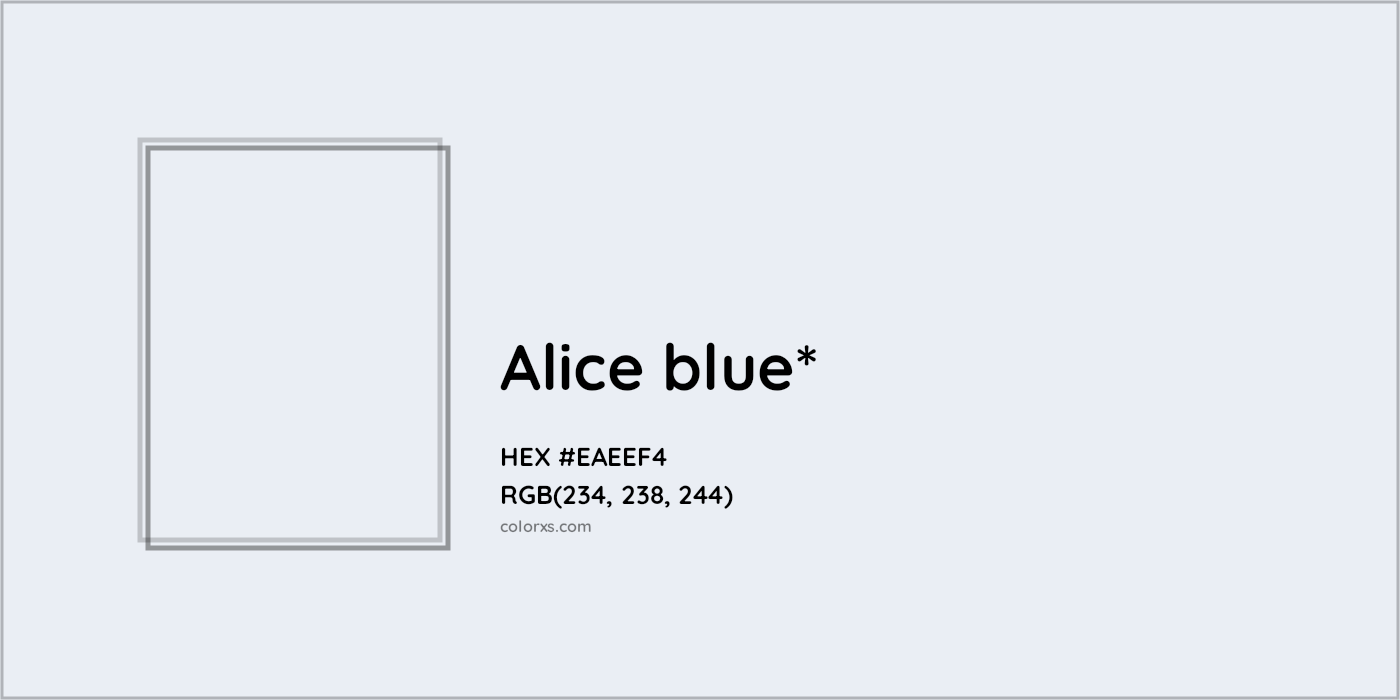 HEX #EAEEF4 Color Name, Color Code, Palettes, Similar Paints, Images