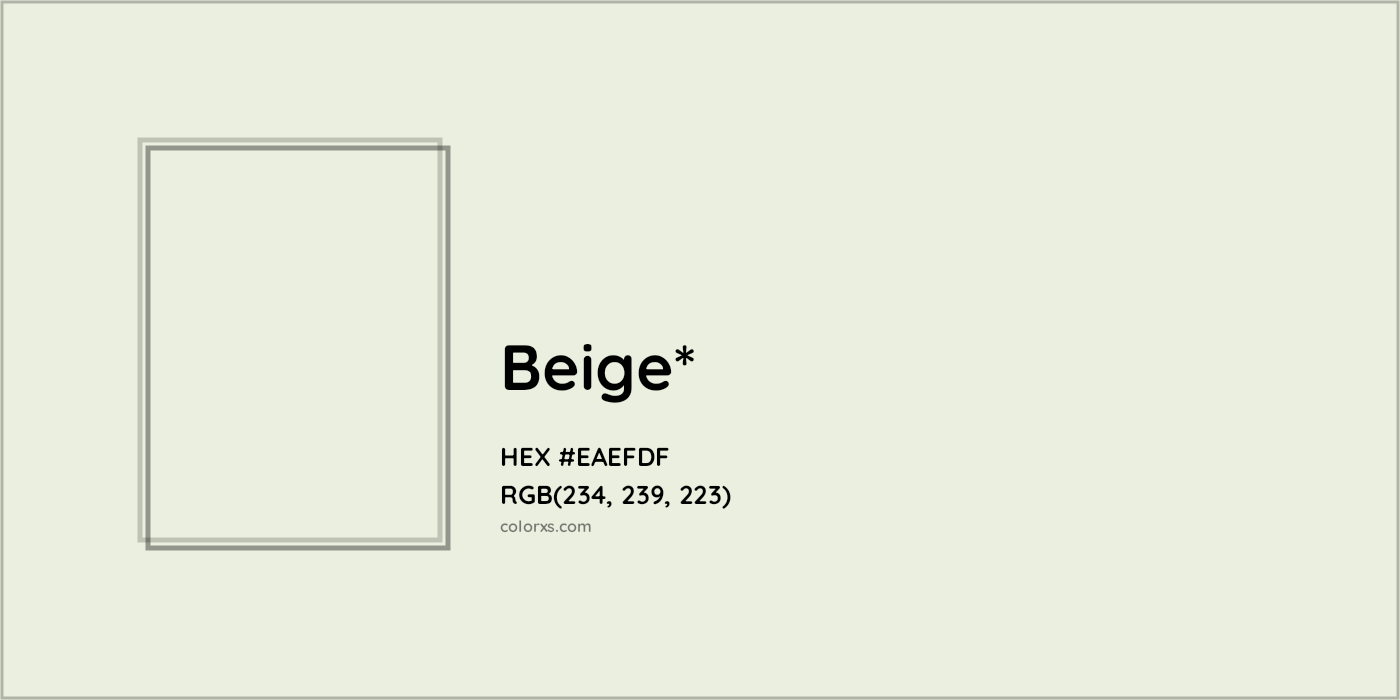 HEX #EAEFDF Color Name, Color Code, Palettes, Similar Paints, Images
