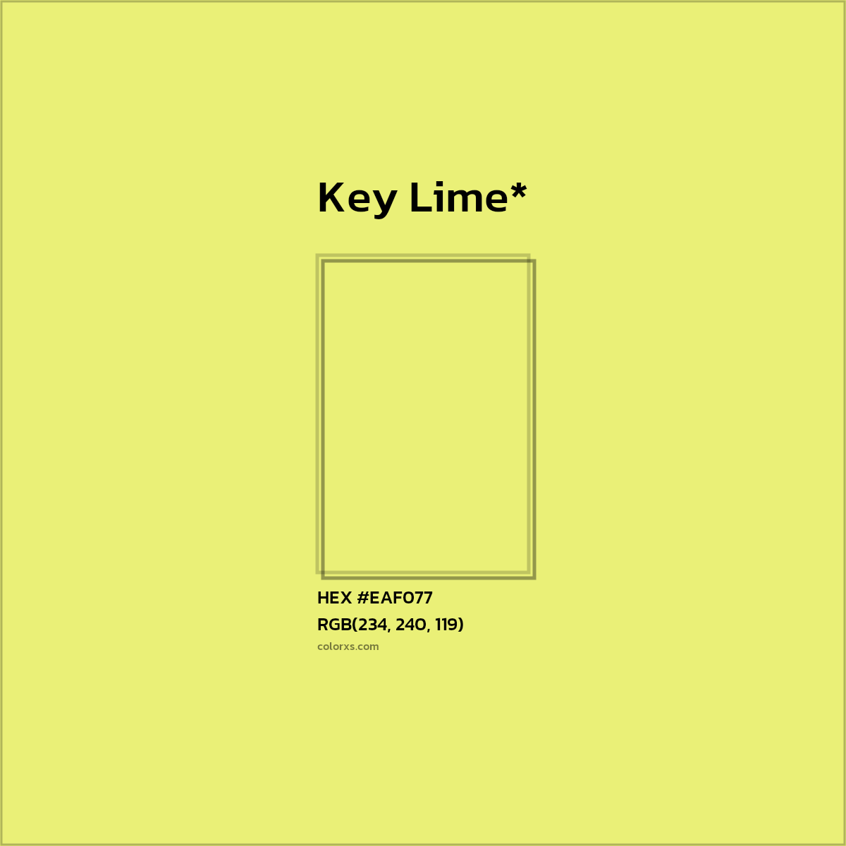 HEX #EAF077 Color Name, Color Code, Palettes, Similar Paints, Images