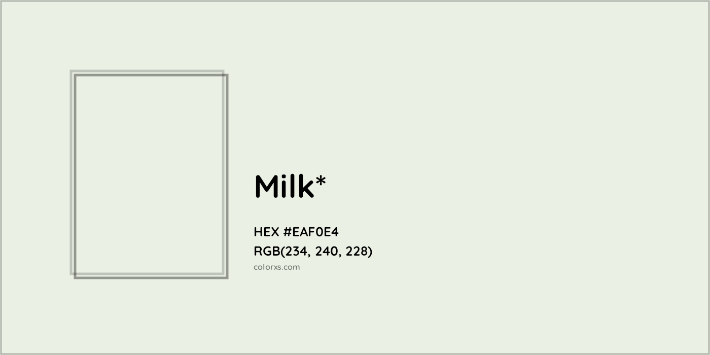 HEX #EAF0E4 Color Name, Color Code, Palettes, Similar Paints, Images