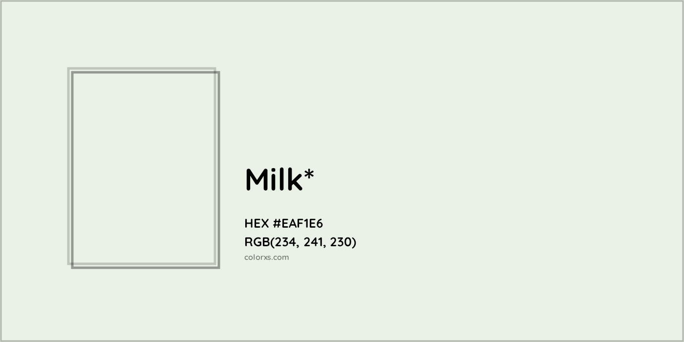 HEX #EAF1E6 Color Name, Color Code, Palettes, Similar Paints, Images