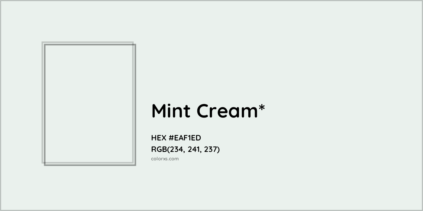 HEX #EAF1ED Color Name, Color Code, Palettes, Similar Paints, Images