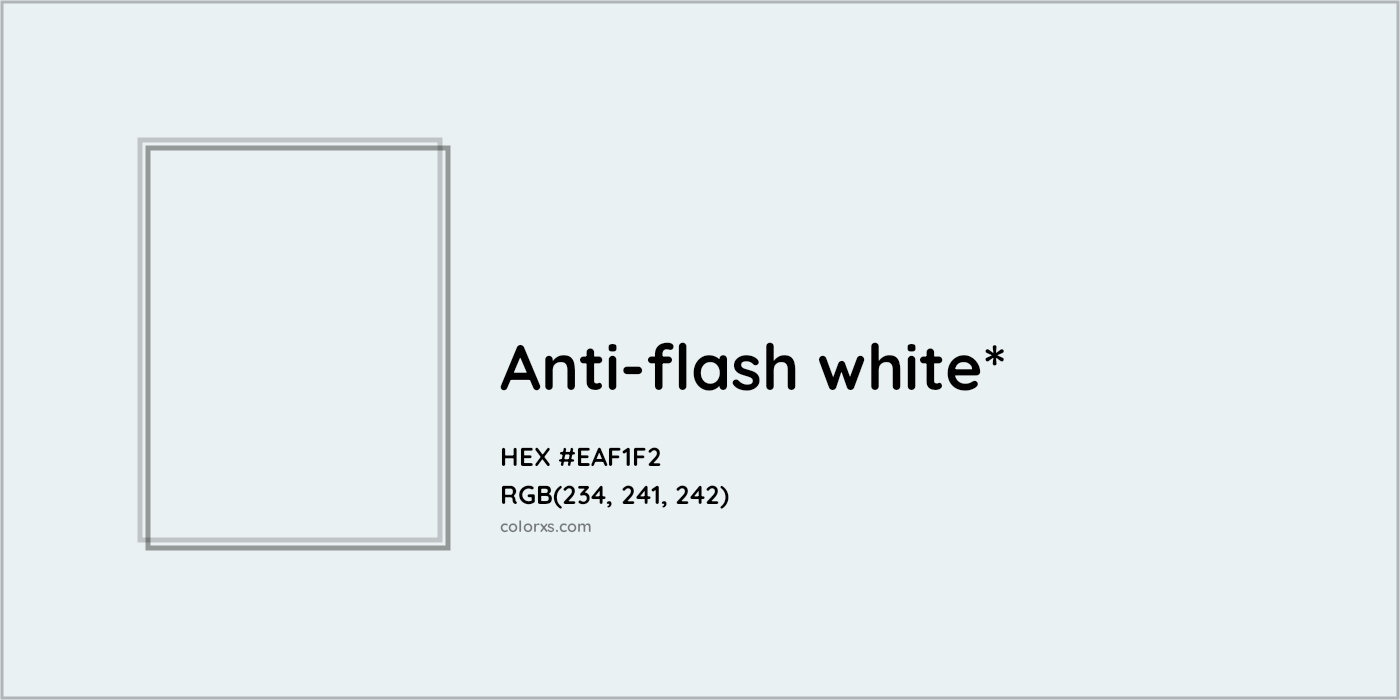 HEX #EAF1F2 Color Name, Color Code, Palettes, Similar Paints, Images