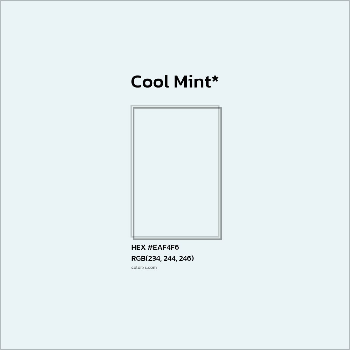 HEX #EAF4F6 Color Name, Color Code, Palettes, Similar Paints, Images