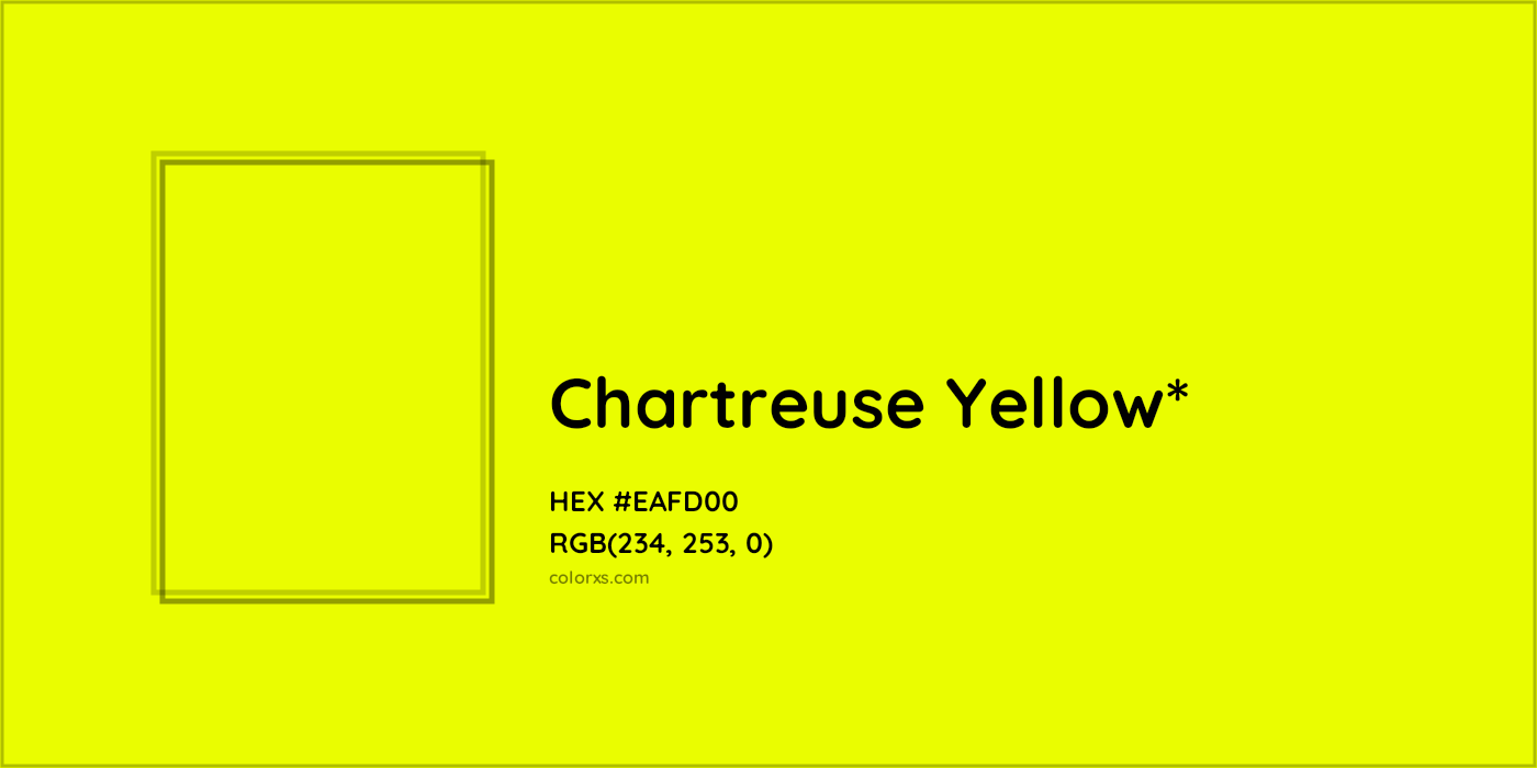 HEX #EAFD00 Color Name, Color Code, Palettes, Similar Paints, Images