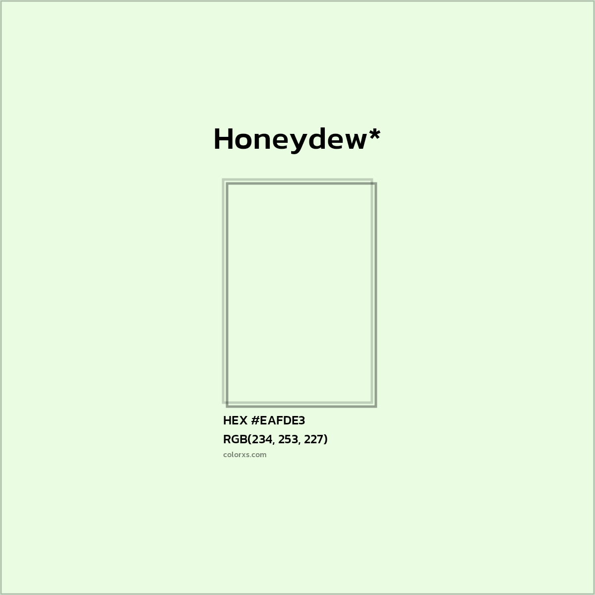 HEX #EAFDE3 Color Name, Color Code, Palettes, Similar Paints, Images
