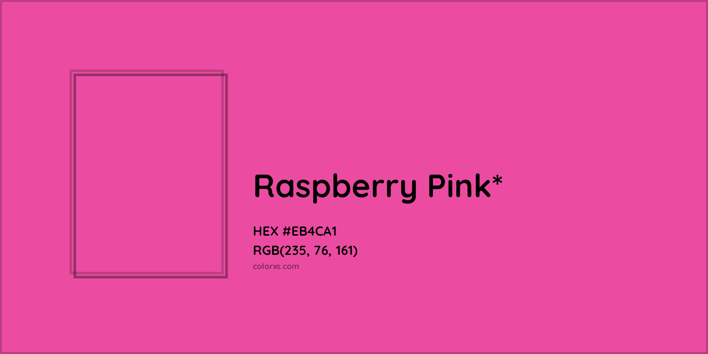 HEX #EB4CA1 Color Name, Color Code, Palettes, Similar Paints, Images