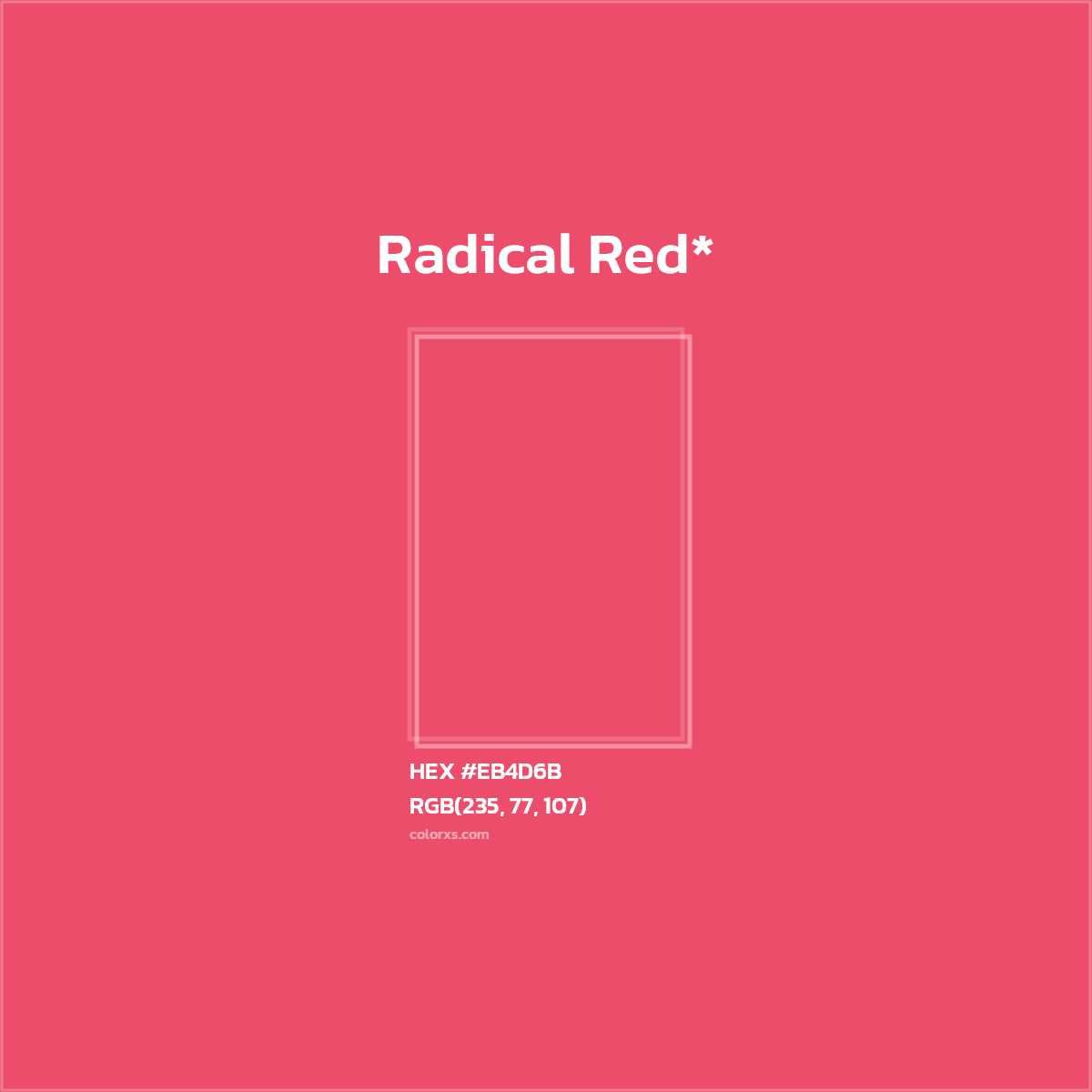 HEX #EB4D6B Color Name, Color Code, Palettes, Similar Paints, Images