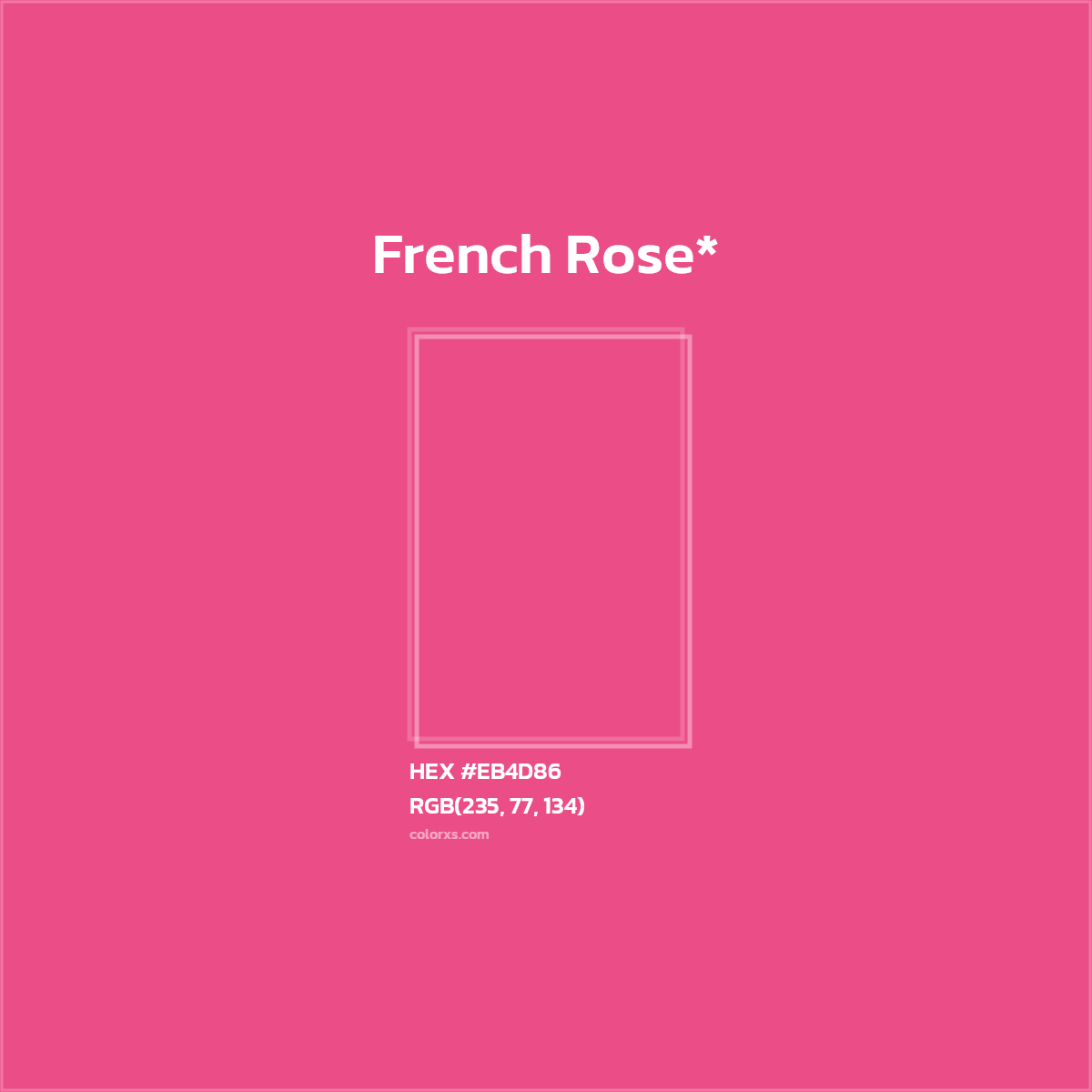 HEX #EB4D86 Color Name, Color Code, Palettes, Similar Paints, Images