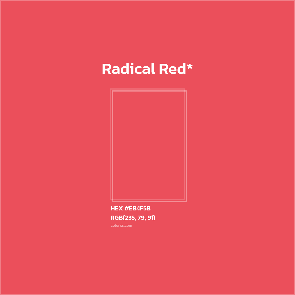 HEX #EB4F5B Color Name, Color Code, Palettes, Similar Paints, Images