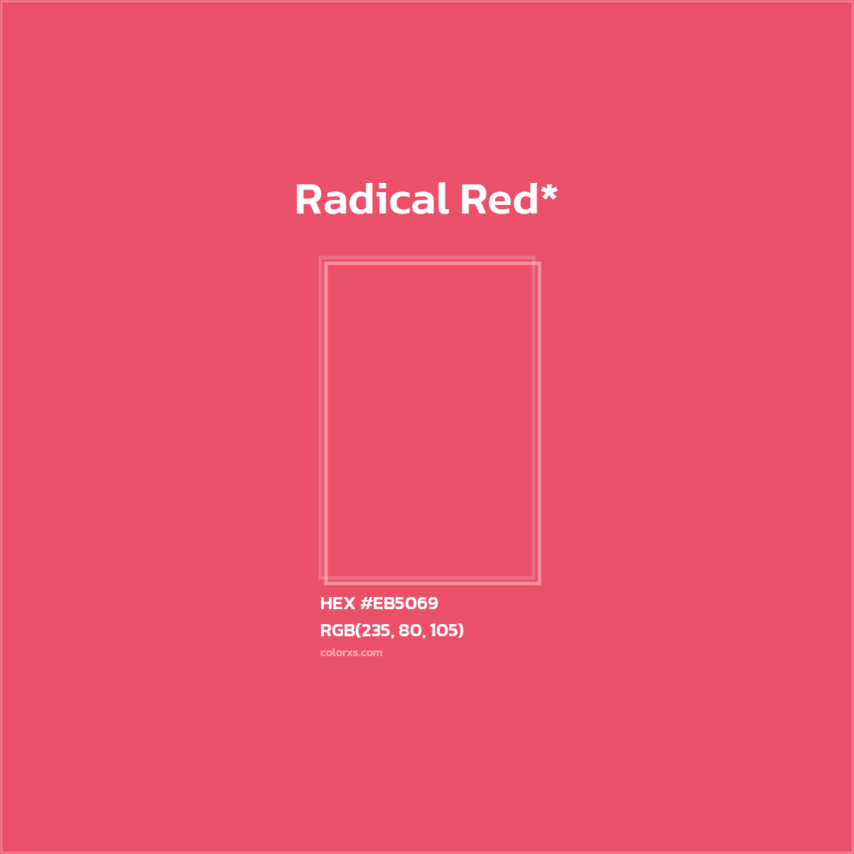 HEX #EB5069 Color Name, Color Code, Palettes, Similar Paints, Images