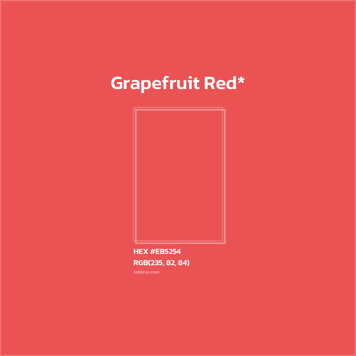 HEX #EB5254 Color Name, Color Code, Palettes, Similar Paints, Images