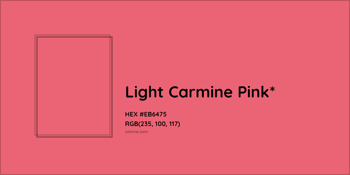 HEX #EB6475 Color Name, Color Code, Palettes, Similar Paints, Images