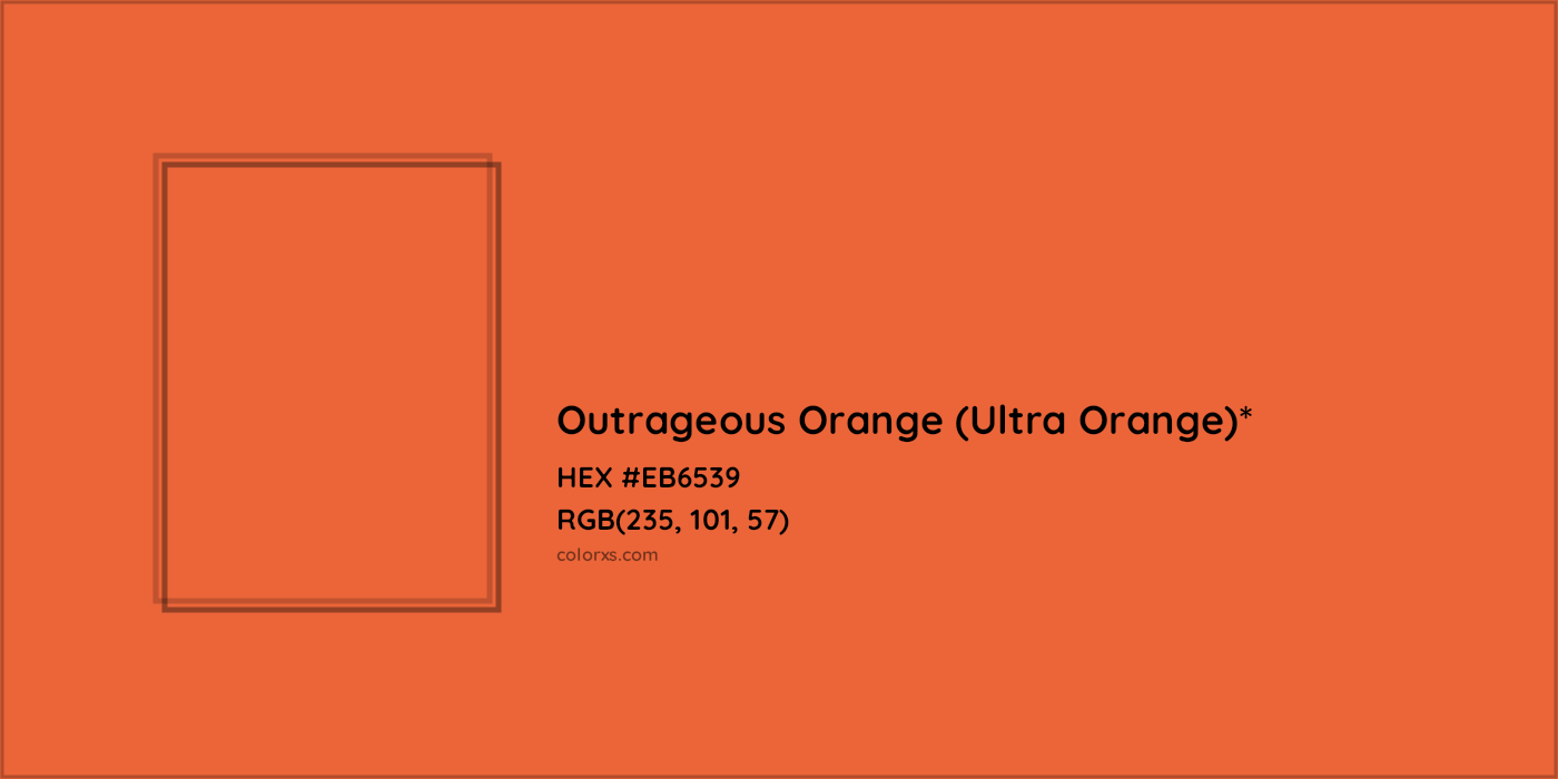 HEX #EB6539 Color Name, Color Code, Palettes, Similar Paints, Images