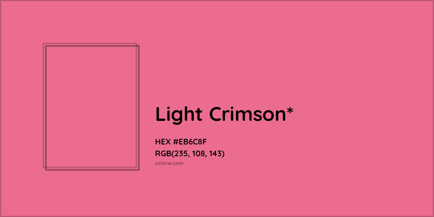 HEX #EB6C8F Color Name, Color Code, Palettes, Similar Paints, Images