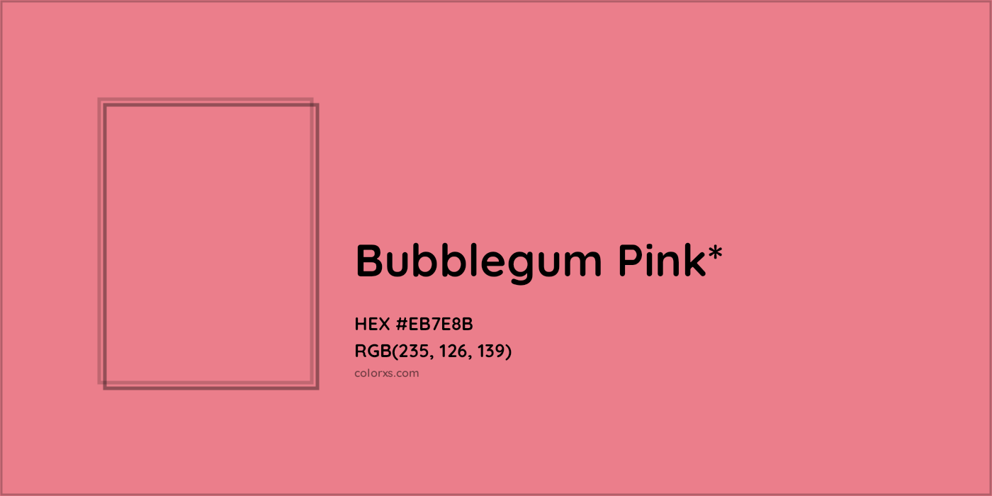 HEX #EB7E8B Color Name, Color Code, Palettes, Similar Paints, Images