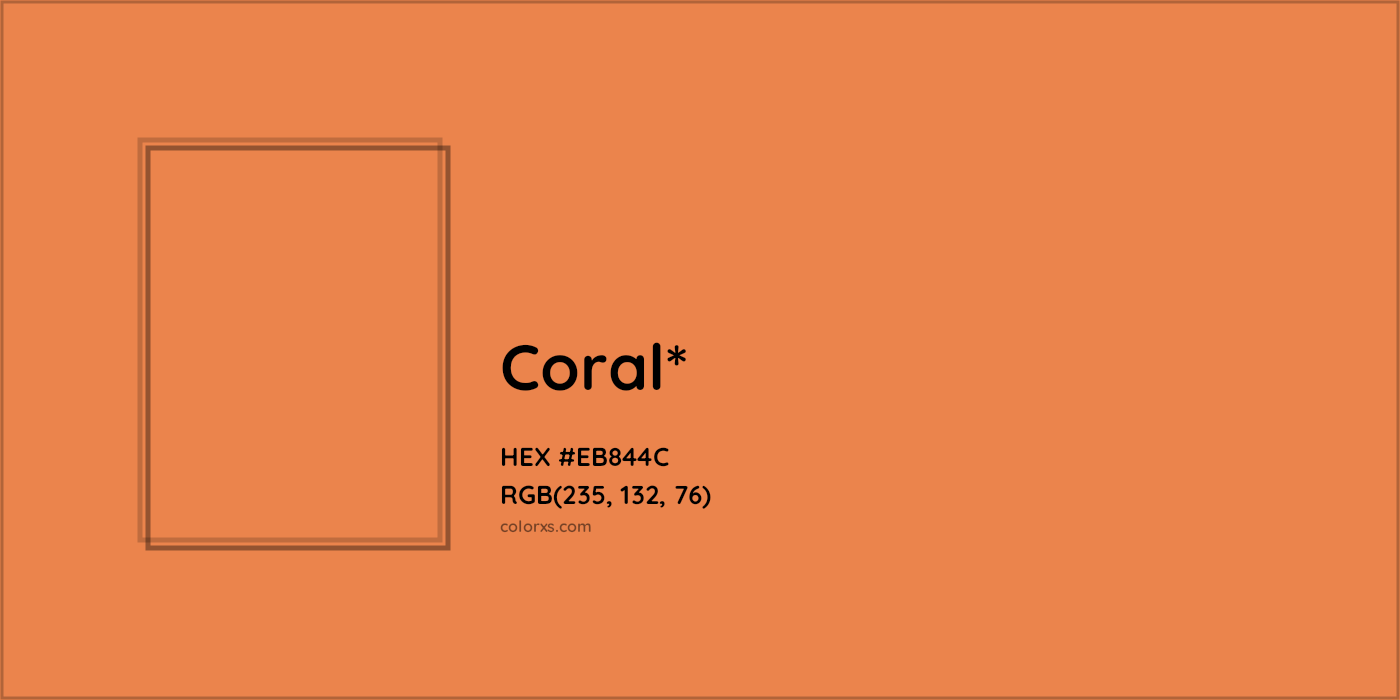 HEX #EB844C Color Name, Color Code, Palettes, Similar Paints, Images