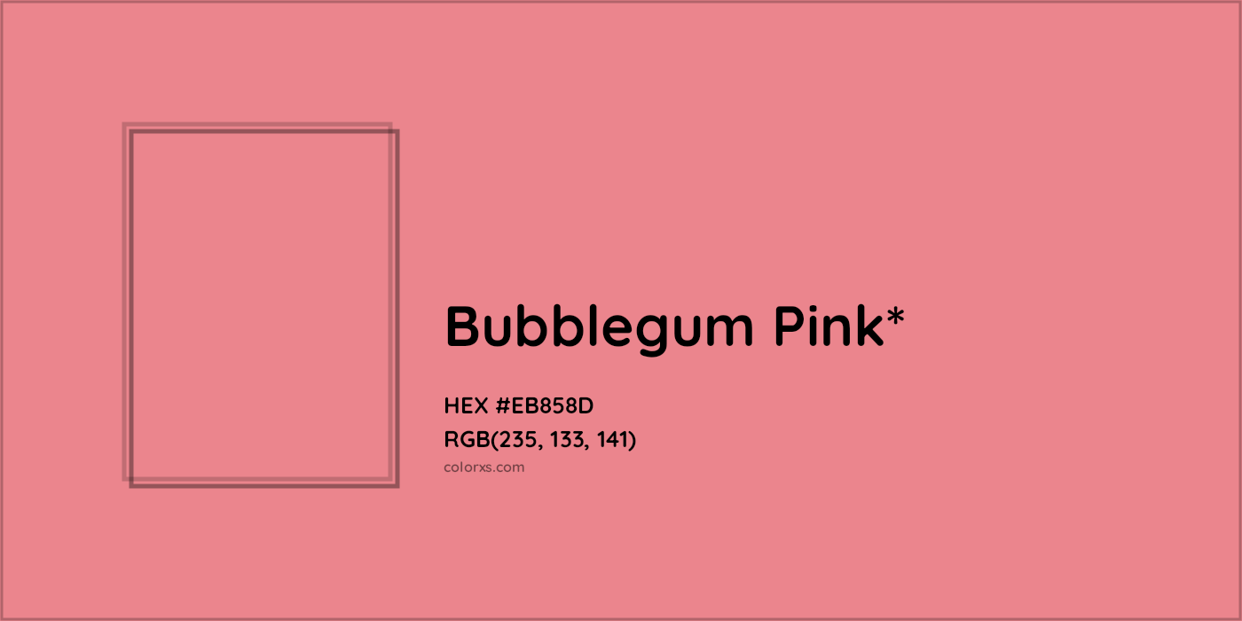 HEX #EB858D Color Name, Color Code, Palettes, Similar Paints, Images