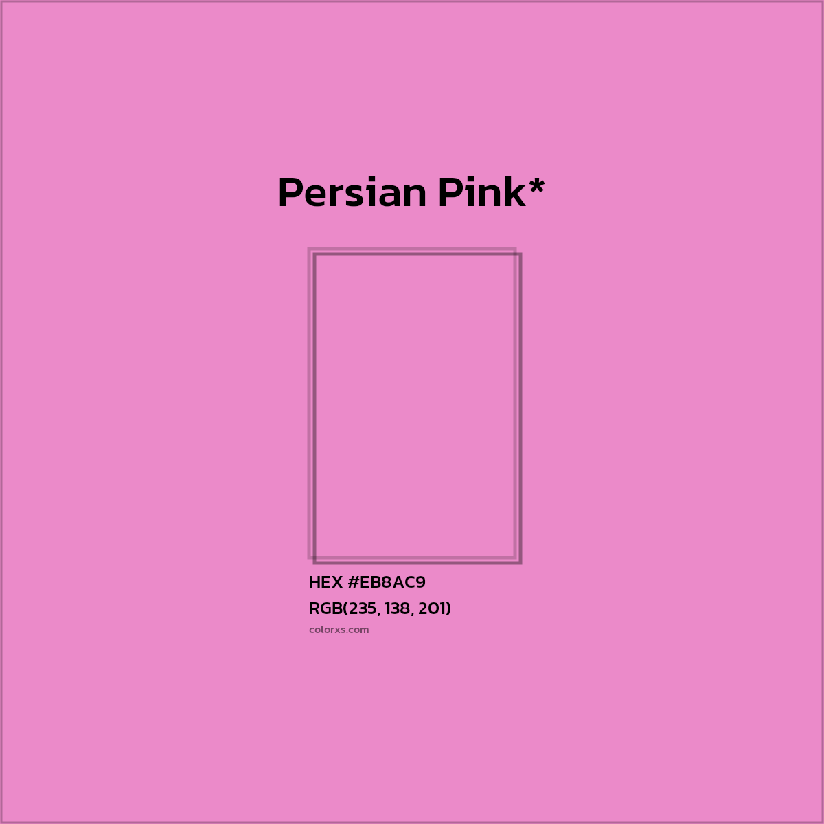 HEX #EB8AC9 Color Name, Color Code, Palettes, Similar Paints, Images