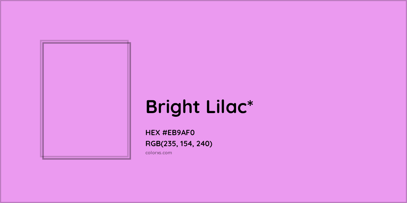 HEX #EB9AF0 Color Name, Color Code, Palettes, Similar Paints, Images