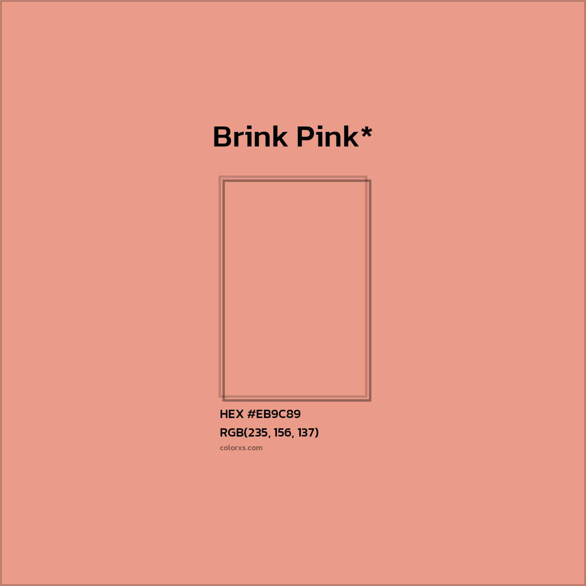 HEX #EB9C89 Color Name, Color Code, Palettes, Similar Paints, Images