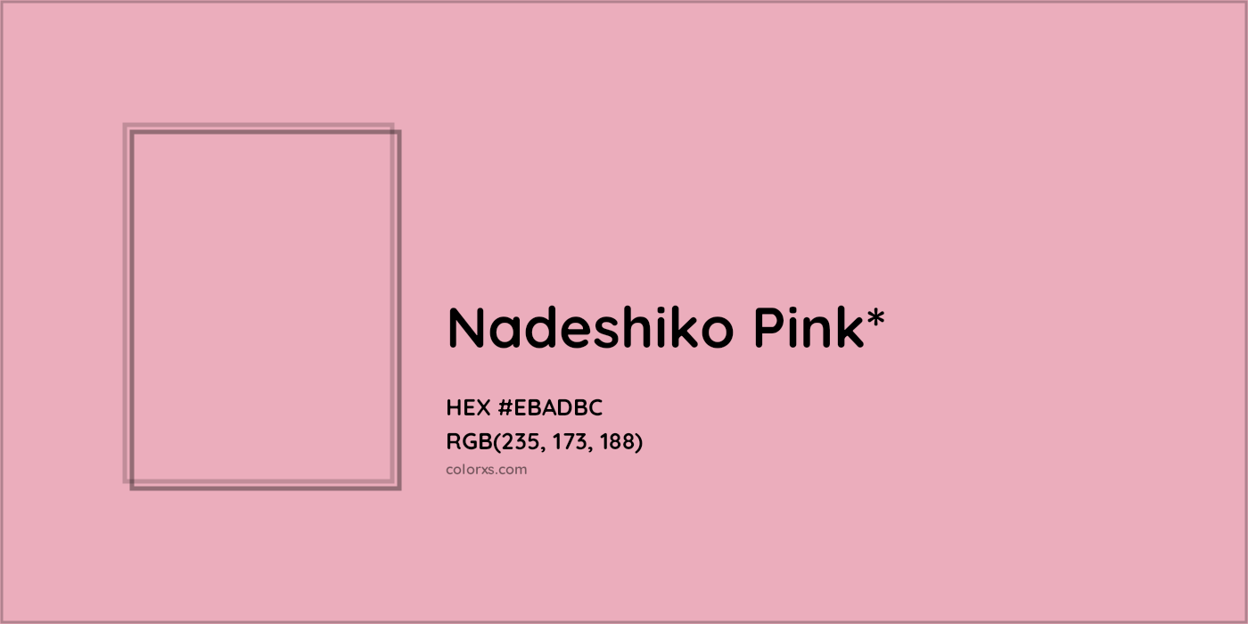 HEX #EBADBC Color Name, Color Code, Palettes, Similar Paints, Images
