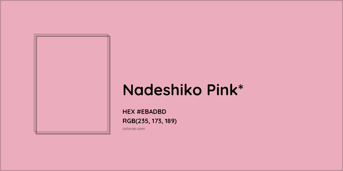 HEX #EBADBD Color Name, Color Code, Palettes, Similar Paints, Images