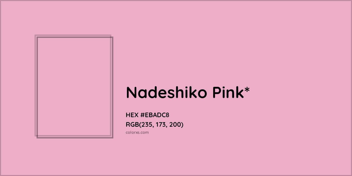 HEX #EBADC8 Color Name, Color Code, Palettes, Similar Paints, Images