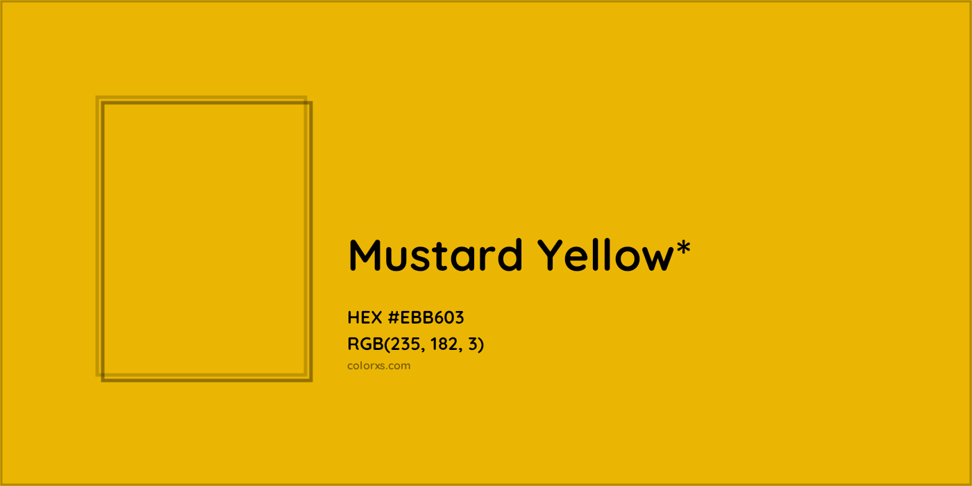 HEX #EBB603 Color Name, Color Code, Palettes, Similar Paints, Images