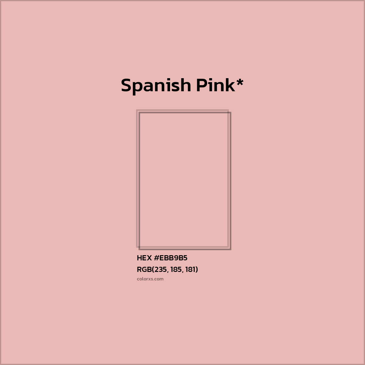 HEX #EBB9B5 Color Name, Color Code, Palettes, Similar Paints, Images