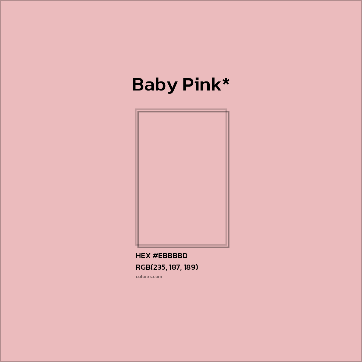 HEX #EBBBBD Color Name, Color Code, Palettes, Similar Paints, Images