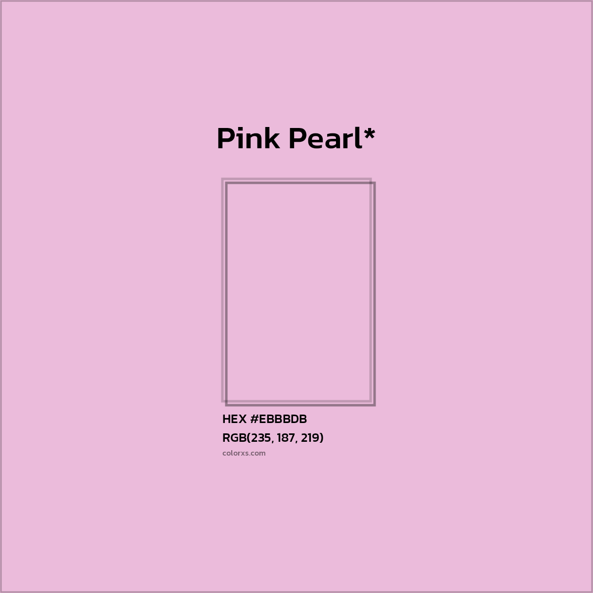 HEX #EBBBDB Color Name, Color Code, Palettes, Similar Paints, Images